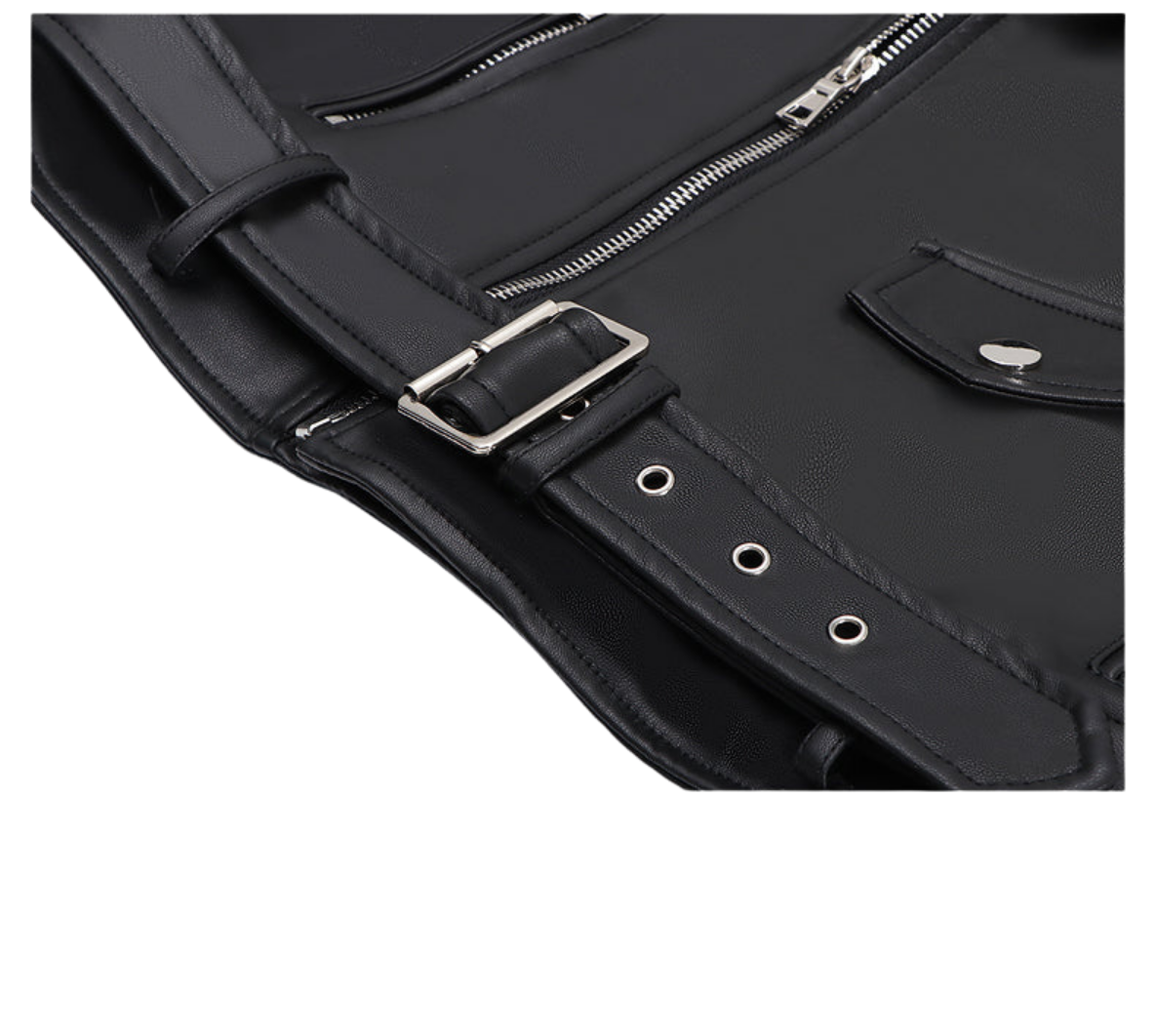 Faux Leather Fringed Jacket | TDOT90