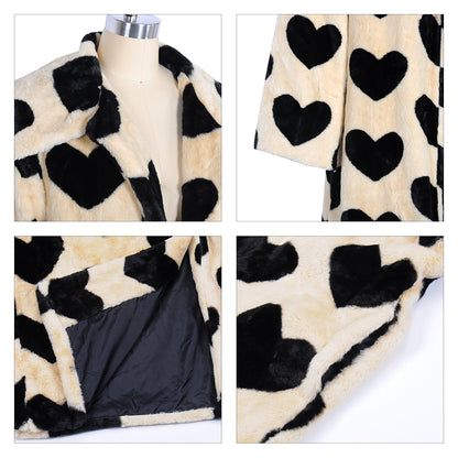 Faux Fur Heart Coat | Dreamofthe90s