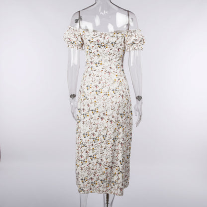 Floral Print Puff Sleeve Dress  | Dreamofthe90s