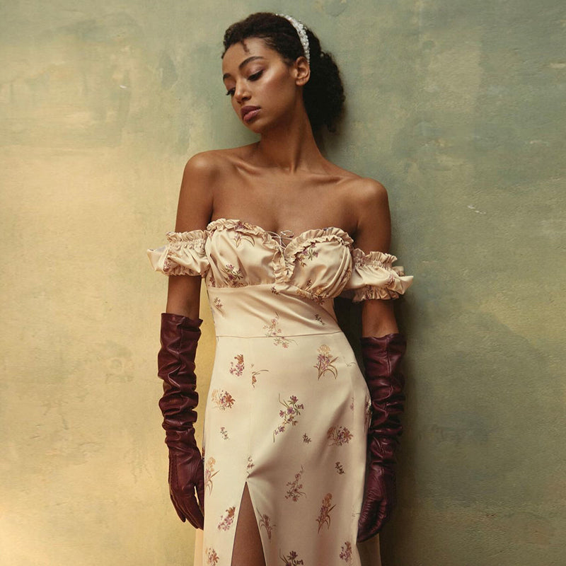 Floral Print Puff Sleeve Dress  | Dreamofthe90s