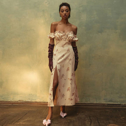 Floral Print Puff Sleeve Dress  | Dreamofthe90s